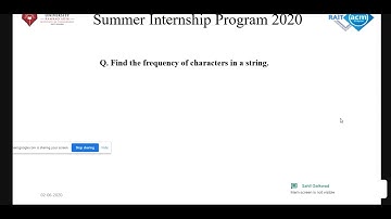 Strings in C by Ms. Kshipra Tatkare | Day 2 | Summer Internship Programme 2020