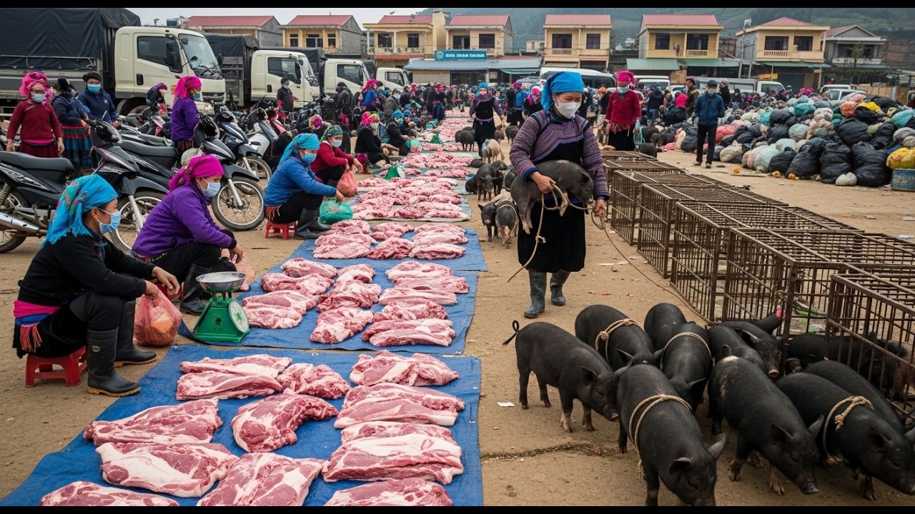 Chợ Phiên Tây Bắc Lợn Đen Bản Gà Đồi Thảo Dược Ẩm Thực Hấp Dẫn Tại Chợ Thứ 4