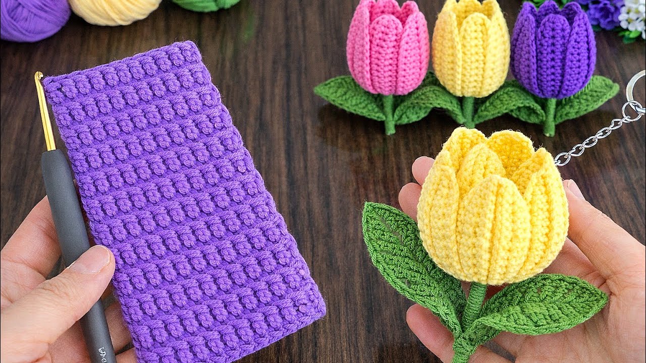 Everyone Loves This! 🌹 Crochet Mini Rose with Leaves | Perfect Gift Idea