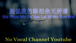 Bie Shuo Wo De Yan Lei Ni Wu Suo Wei ( 别说我的眼泪你无所谓 ) Male Karaoke Mandarin - No Vocal