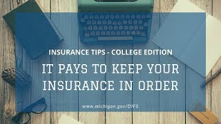 Insurance Tips - College Edition