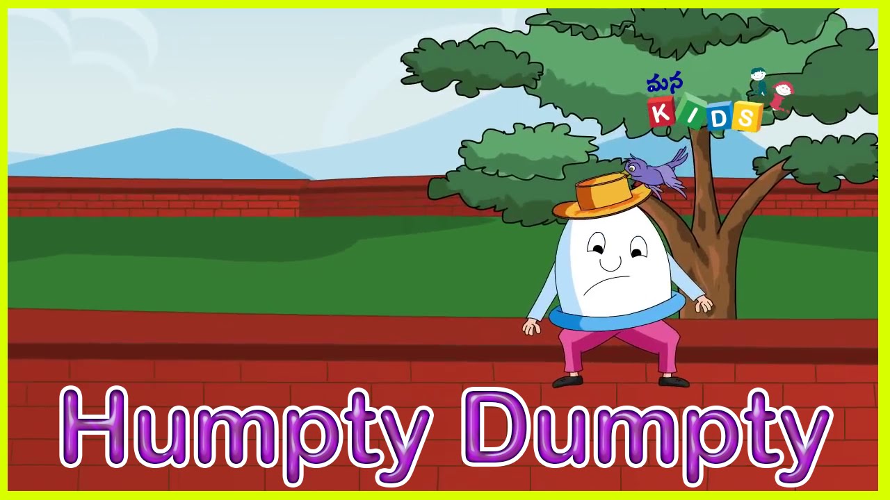 Humpty Dumpty Nursery Rhyme -2D Animation English Rhymes for children
