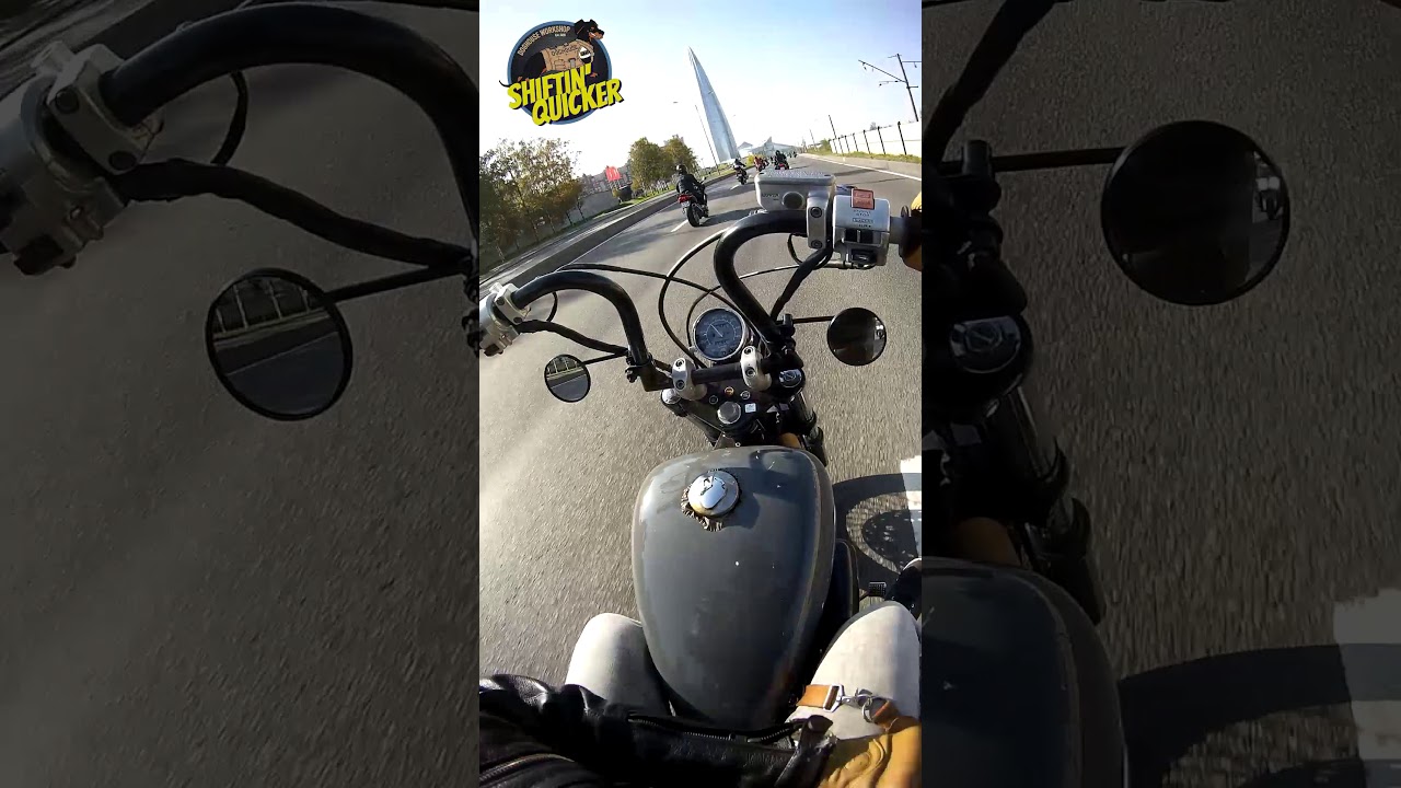 Season closing ride in St.Petersburg on custom Honda VLX bobber