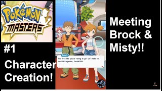 Pokemon Masters #1: Character Creation then Meeting Brock & Misty!! (F2P Mobile Game iOS & Android) screenshot 3