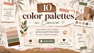 10 Beautiful Color Palettes in Canva 🎨✨ | Creative, Trendy & Professional Designs! 💗🌿 screenshot 4