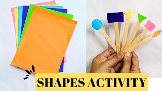 Diy colours and shapes matching activities| peper craft|NURSERY KIDS ACTIVITIES|2024|#kids