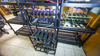 Moving The 12 x P104 Mining RIG & PDU!