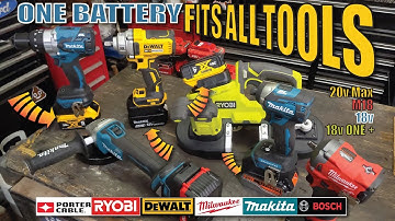 Use any brand battery in any power tool 18v-20v DEWALT MILWAUKEE MAKITA PORTER CABLE BOSCH adapters