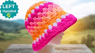 Easy Left Handed Crochet Bucket Hat Anyone Can Make