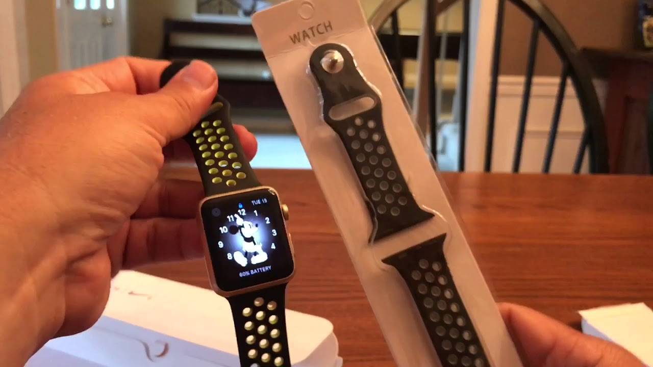 Very little difference: Apple Nike Sport band vs knockoff - YouTube