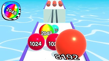 Ball Run 2048 - All Levels Gameplay Android, iOS ( Levels 3750 )