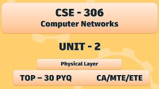 CSE 306 | UNIT- 2 | Computer Networks | CN | CA - MTE - ETE practice | revision in 7 minutes