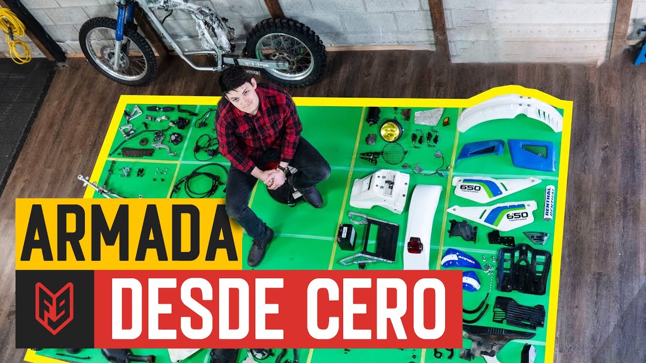 Armando una moto en 15 minutos - Timelapse completo de la KLR650