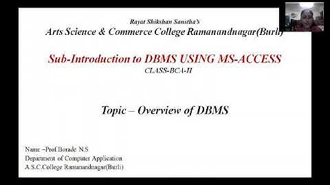 Overview of DBMS