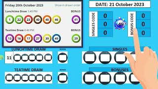 Dobbel UK 49 prediction for today on 21 October 2023
