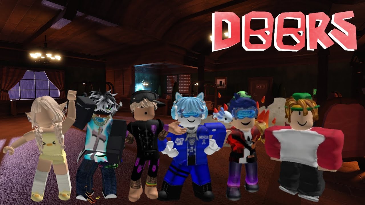 Zerando DOORS com 5 amigos! Roblox YouTube