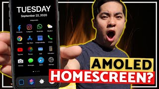 How to get an AMOLED HOMESCREEN! AMOLED App Icons +  AMOLED Widgets! *AESTHETIC* screenshot 2