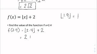 Lesson 2: Evaluating Functions