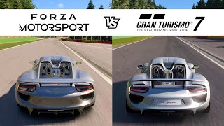 Forza Motorsport vs Gran Turismo 7  Porsche 918 Spyder  FM8 vs GT7 Comparison