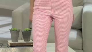 Liz Claiborne New York Petite Jackie Striped Capris with Stacey Stauffer