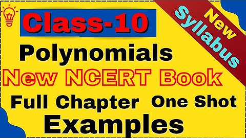Class 10 Chapter 2 Example 1 to 5, (Polynomials) New NCERT Book, CBSE Session 2023-24, New Syllabus