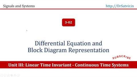 3-02 Differential Equation and Block Diagram Representation