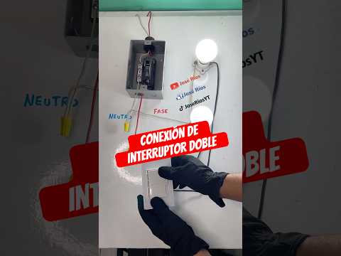 Conexión de Interruptor Doble #electricidad #joserios #eléctrico