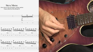 Steve Morse - KILLER use of Chromatic ostinato, string-skipping and double-stops