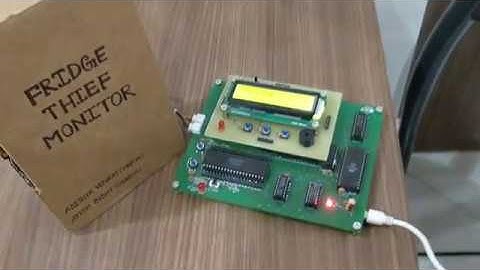 8085 microprocessor based FRIDGE THIEF MONITOR