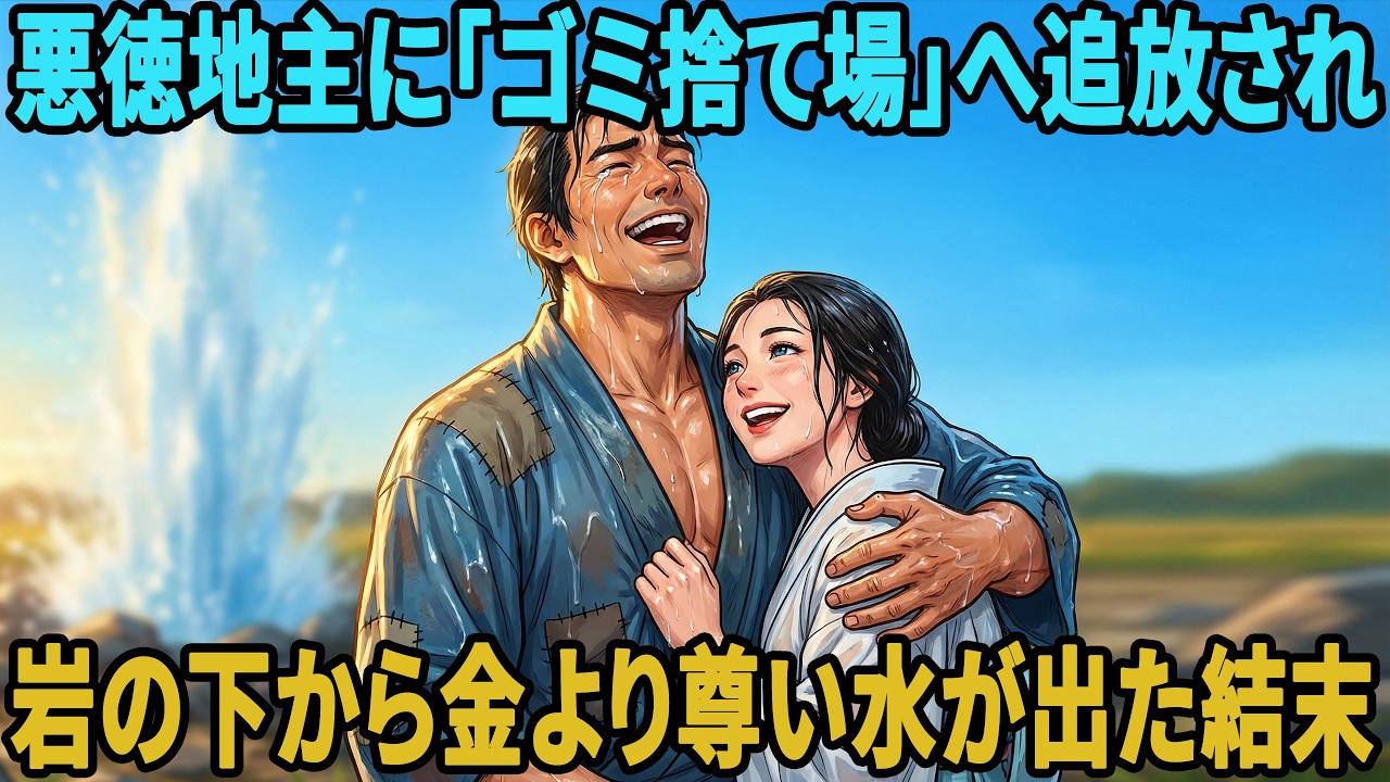 大干ばつで水が枯れた村。馬鹿にされた夫婦が「岩の下に水がある」と掘り進めた結果、奇跡が起き、悪徳地主が破滅した | 民話 | 野談 | 時代劇 | 説話 | オーディオブック | 伝説