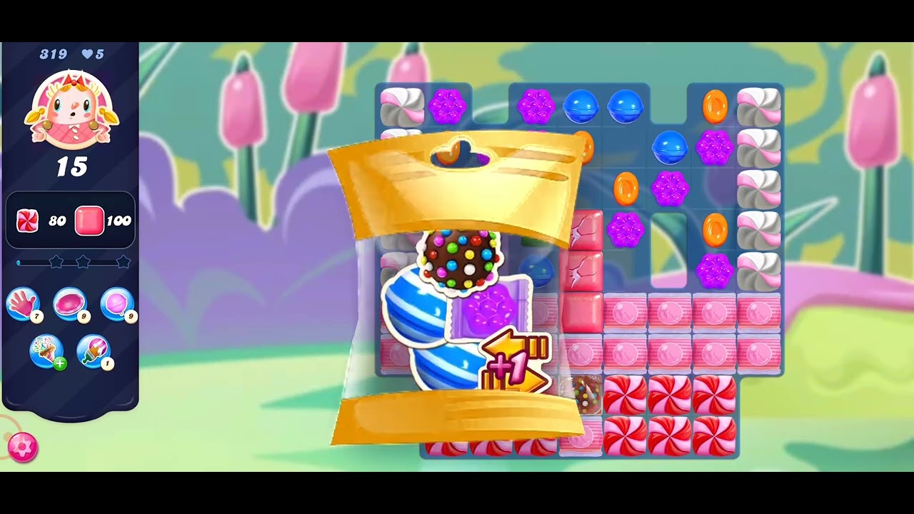 Уровни 318–321 игры Candy Crush Saga