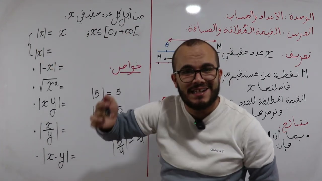 أقوى شرح للقيمة المطلقة و المسافة ستفهمه بشكل رائع 🔥✔️|| السنة الأولى ثانوي