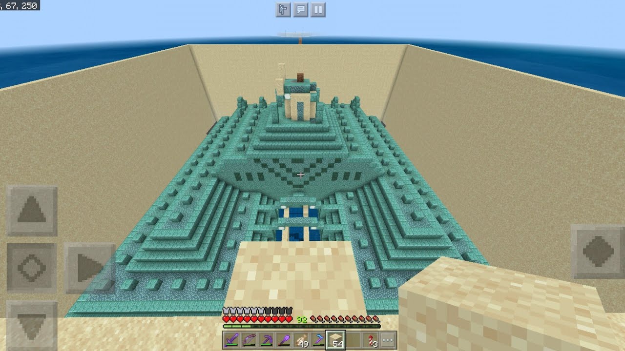 Minecraft pocket edition - ocean monument base part 1 - YouTube