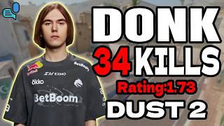 donk 34 KILLS | Rating 1.73 | dust2 | FACEIT EU | +VOICE | May 25, 2026