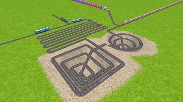 AI TRAINS CROSSING CAREFULLY SQUARE CIRCLES RAILROAD TRACKS ZIG ZAG TRACKS ||@IndianRailroad-fl1xk 