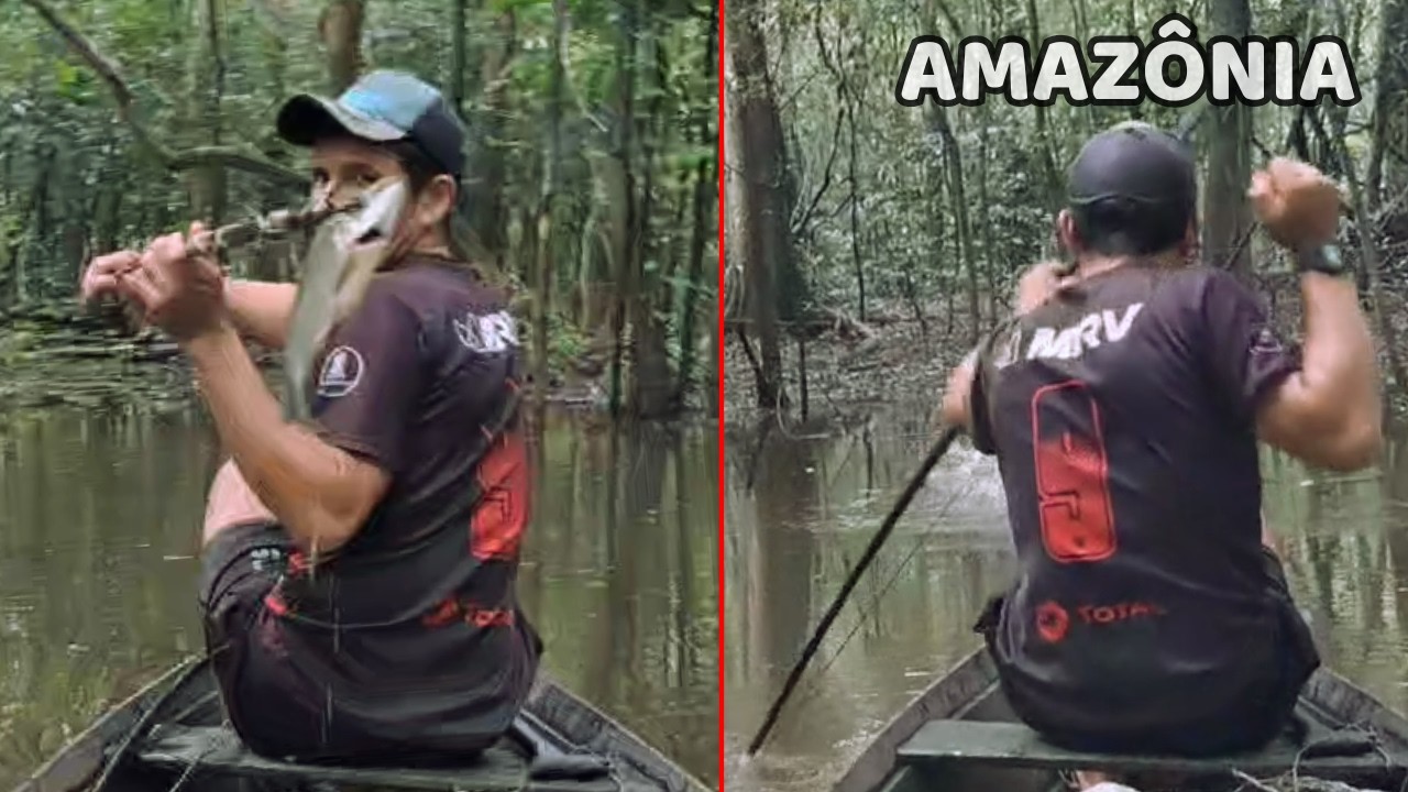 IGAPÓ INFESTADO de PEIXE 😱 AVENTURA e PESCARIA com ARCO e FLECHA na Amazônia!