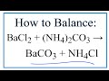 Balancing Chemical Equations Concepts