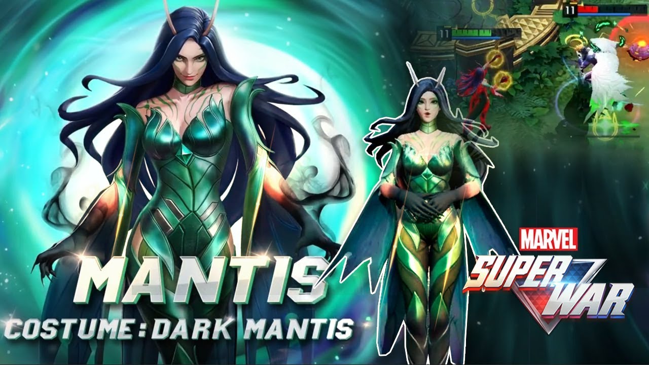 Marvel Super War - DARK MANTIS 曼蒂斯 - NEW BATTLE PASS SKIN COSTUME 英雄戰令002號 GAMEPLAY【 漫威超級戰爭 】
