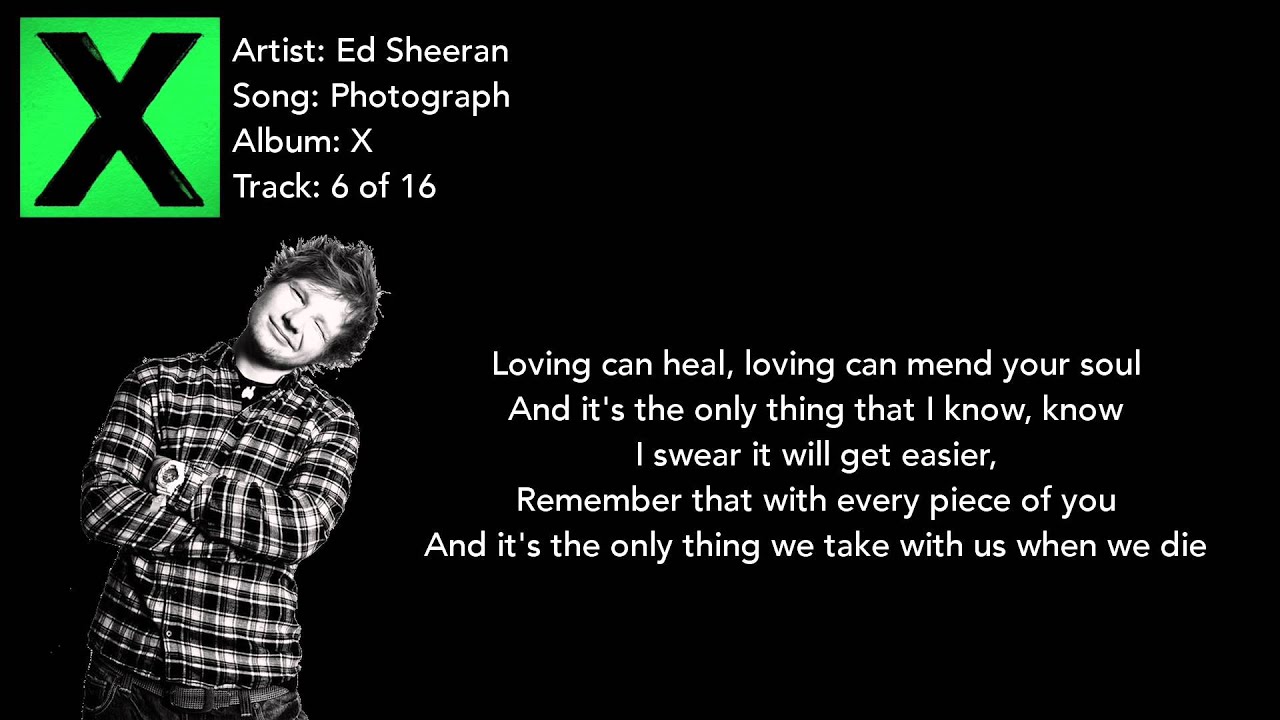 Photograph - Ed Sheeran Lyrics - YouTube