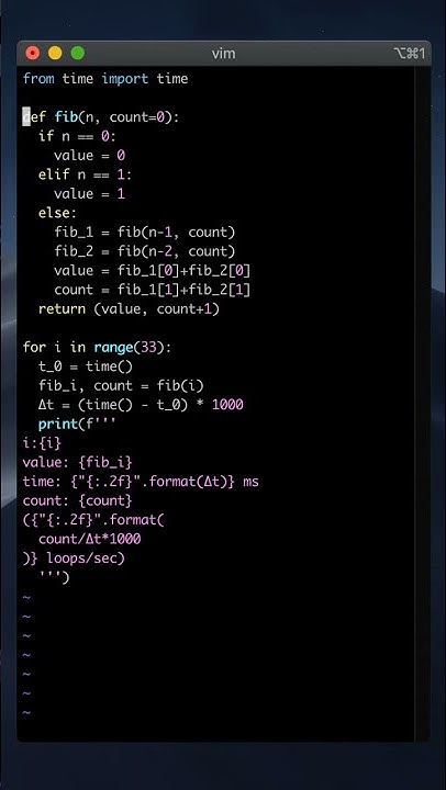 Implementing Memoization for Recursive Fibonacci in Python // #Shorts ...