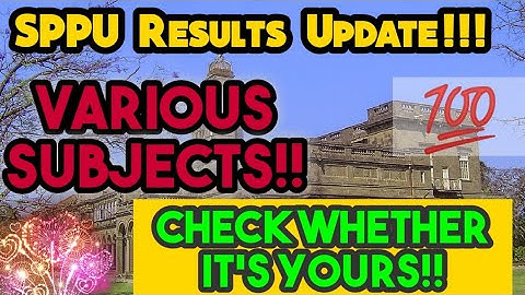 SPPU Results Update!! Check whether it