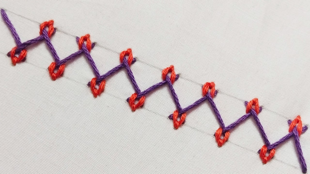 Simple Borderline Hand Embroidery Tutorial | Hand Embroidery For Beginners |