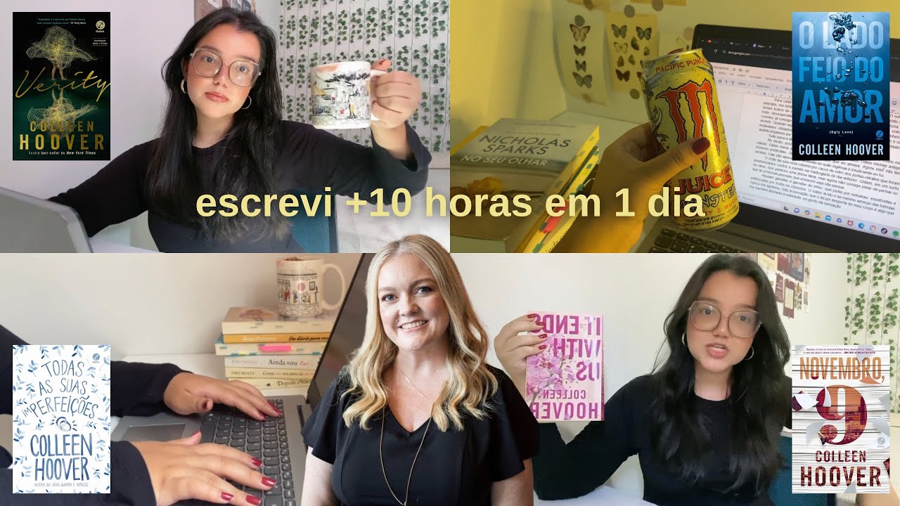 VLOG 📝📚 segui a rotina de escrita da COLLEEN HOOVER (ps.: muitas horas de escrita)