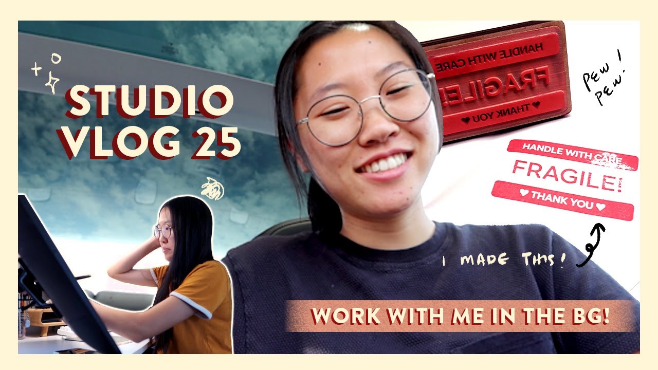 Studio Vlog 25 Rearranging my Desk | Making a Stamp | Patreon Things ...