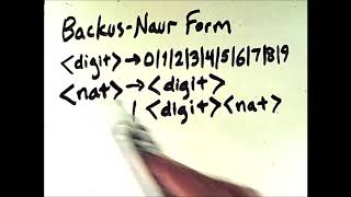 Programming Language Syntax 1 - Backus-Naur Form (BNF)