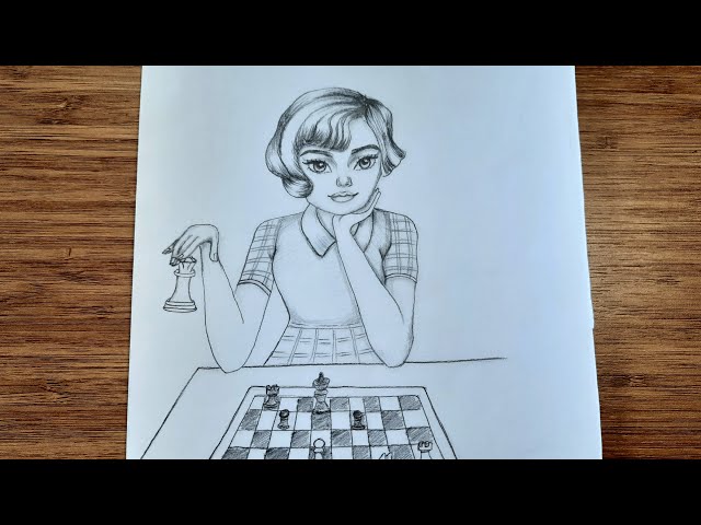 Draw out a chess game - in stitches 😎 