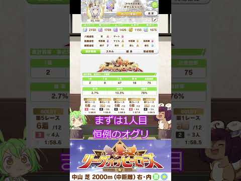 【#ウマ娘】なおとれいの中山2000中距離8月LOH【#LOH #リーグオブヒーローズ #Shorts】