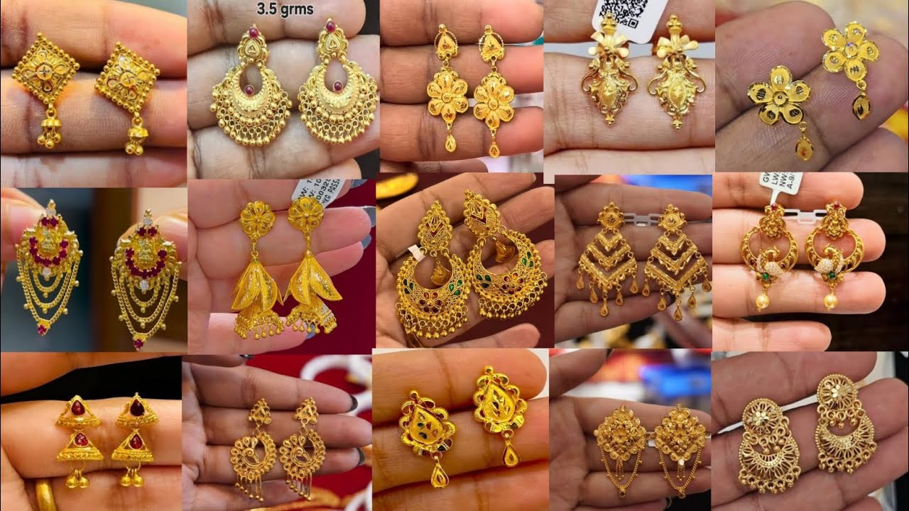 40+ leatst Beautiful Trending Gold Earrings Jhumka Design 2026/ Gold Earrings Design Lightweight 