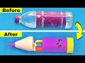 Diy pencil box with water bottle  how to make cute pencil box from water bottle