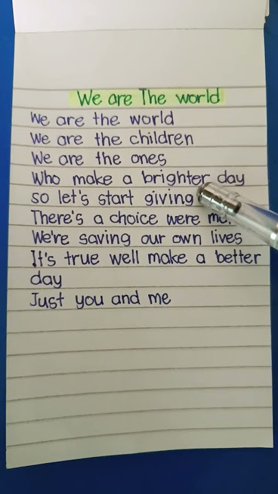 We are the world lyrics #music #song #wearetheworld #USA #africa